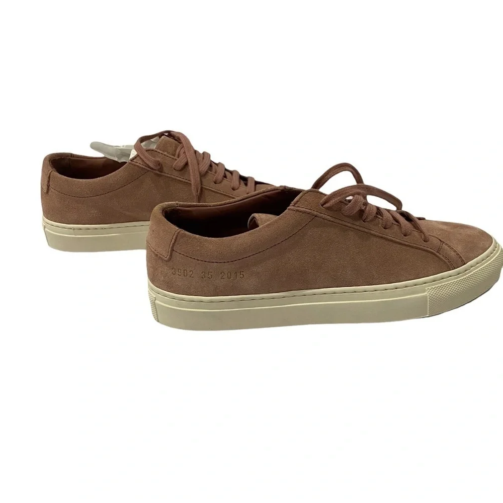 COMMON PROJECTS Original Achilles Low-Top Sneakers Suede Blush 35 New